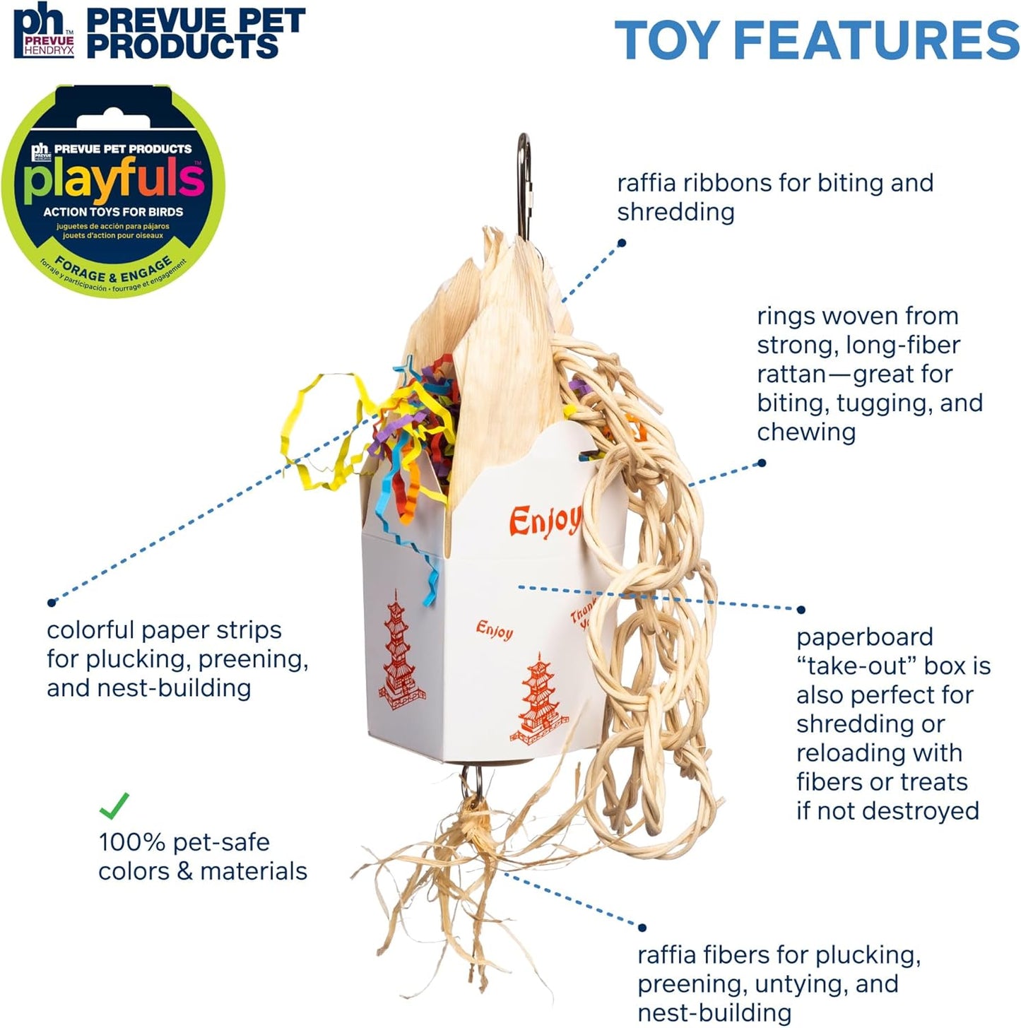 Prevue Pet Products Takeout - Playfuls Forage & Engage Bird Toy 60245