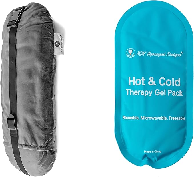 Hysterectomy, Mastectomy Seatbelt Pillow with Therapy Hot/Cold Gel Pack, Purposeful Protection Gift for Healing Surgical Incision after Abdominal or Chest Surgery for Women and Men (Gray)