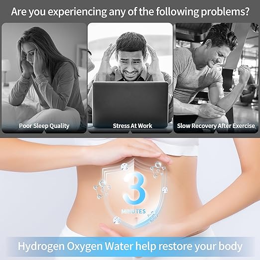 Hydrogen Water Bottle Portable Hydrogen Water Bottle Generator 420ml with SPE PEM Technology Water Ionizer, Improve Water in 3 Minutes for Home, Office, Travel, Daily Drinking