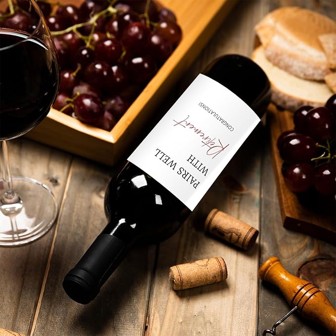 24 Pcs Funny Retirement Wine Labels Retirement Wine Bottle Labels Retirement Wine Labels for Bottles Pairs Well with Retirement Wine Bottle Stickers Retirement Gifts for Women Men