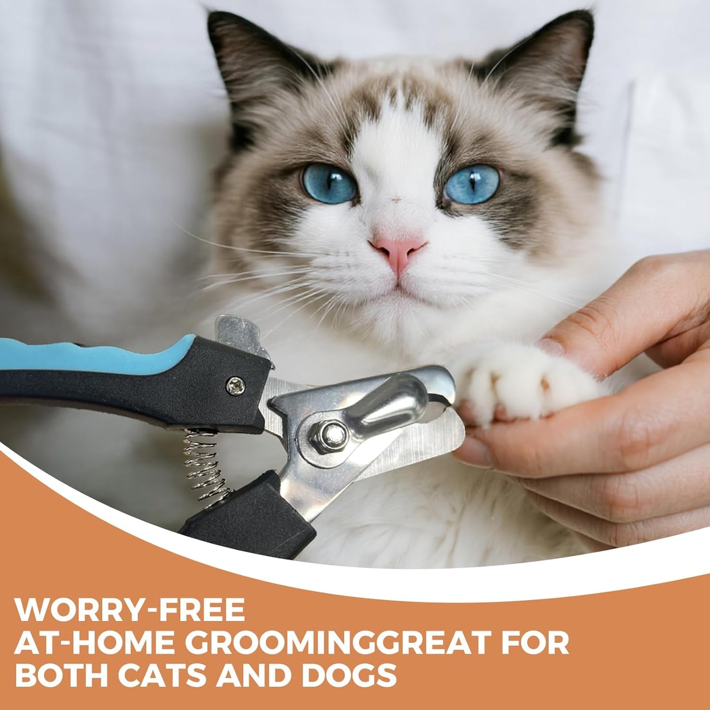 PAPIFEED Pet Nail Grinder for Dogs,3-Speed Rechargeable Dog Nail Trimmers and Professional Clippers,Paws Grooming Kit for Small Medium Large Dogs Cats - Orange