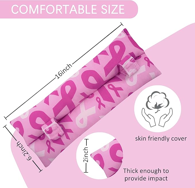 Mastectomy Pillow, Hysterectomy Pillow, Post Heart Surgery Seatbelt Pillow, C Section Recovery Pillow, Port Pillow for Chemo Patients, Pacemaker Seatbelt Protection, Breast Cancer Gifts for Women