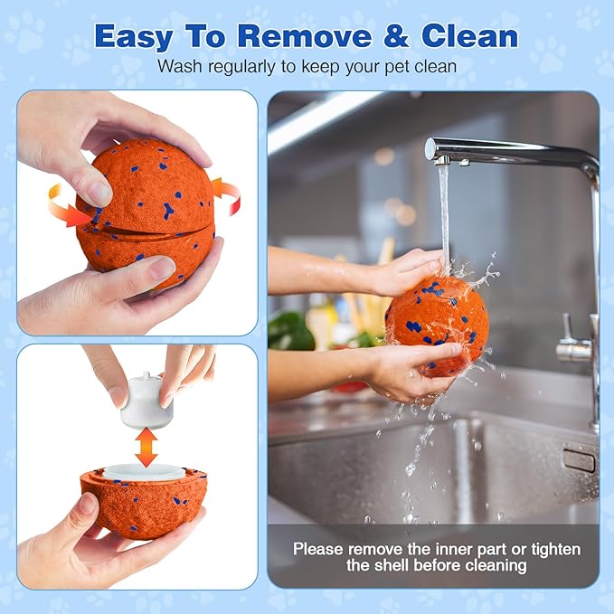 Interactive Dog Ball, Smart Interactive Dog Toys for Medium and Large Dogs, Automatic Moving Pet Ball with E-TPU Material, Rechargeable Bouncing Rotating Vibrating Dog Toy to Keep Them Busy