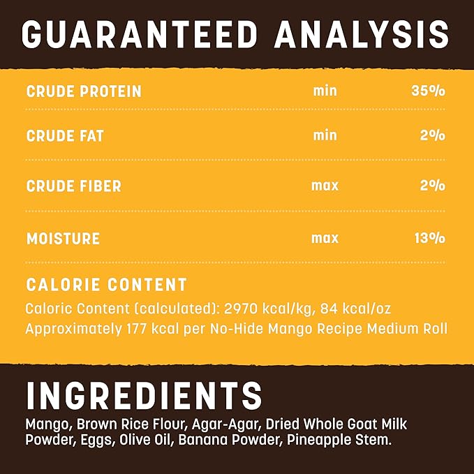 Earth Animal No-Hide Rolls Mango Vegetarian Recipe Medium Natural Rawhide Alternative Dog Chews - 3 Count Value Pack