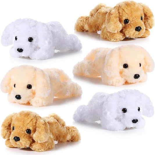 6 Pcs 8 Inch Dog Stuffed Animal Plush Dog Puppy Soft Plush Dog Pillow Toy Fluffy Puppy Set for Kids Girls Dog Theme Party Favor Birthday Baby Room Home Decor (Stylish Color, Stylish Style)