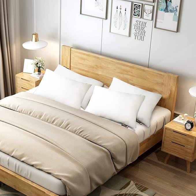 Premium 2-Pack Sleeping Pillow, Bed Pillow, Super Soft Down Alternative with Washable Covers, Microfiber Filling, Set of 2 (White, King)