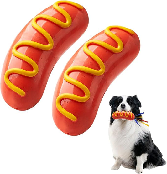 LiuMelinda Dog Chew Toys for Aggressive-Chewers - Indestructible Dog Toy for Aggressive Chewer(2-Pack)，Tough Chew Toys for Dogs （Rubber）