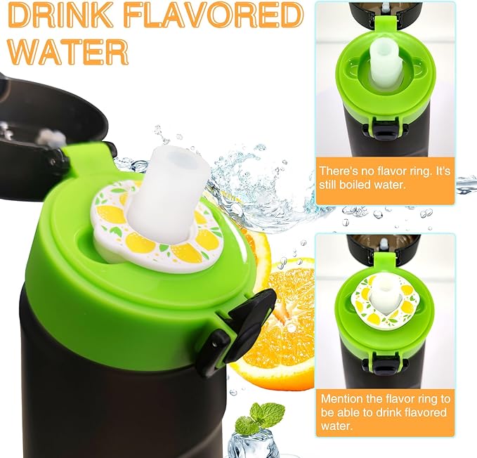 Air Water Bottle,750ML Scent Water Cup with 3 Flavour Pods,Leak Proof Sports Water Cup with Straw Suitable for Outdoor Sports,Gifts From Friends, Birthday Gifts (New Blackgreen + 3pods)
