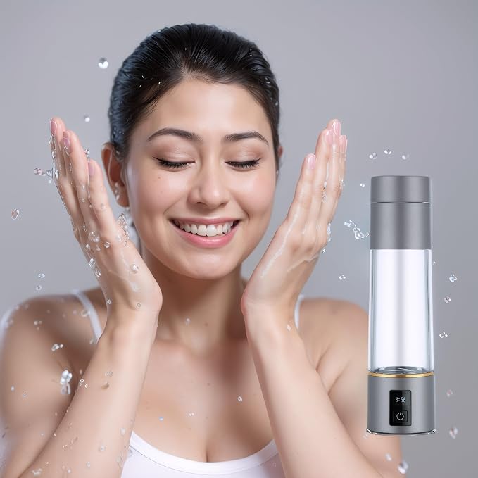 Hydrogen Generator Water Bottle, 1800PPB/6mins, 3500PPB/12mins, Long lasting hydrogen dissolution, Healthy Drinking HydrogenWater Bottle ，Brown