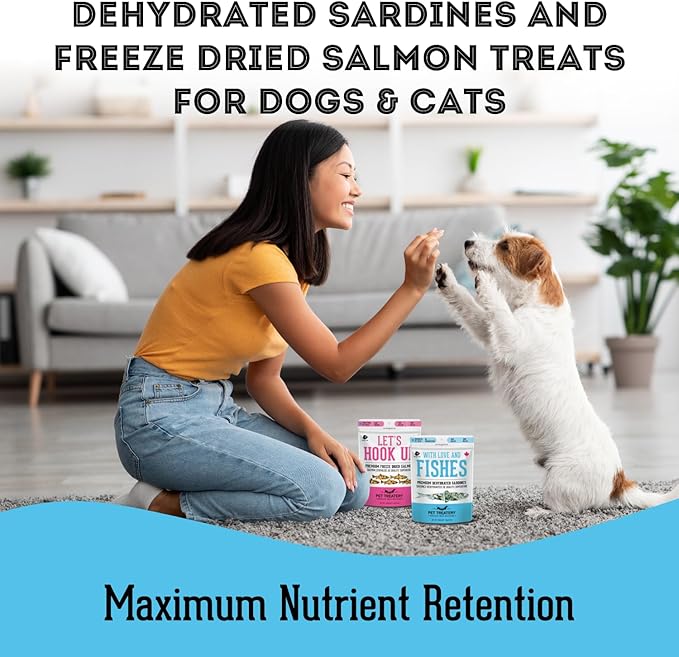 Wild Salmon & Sardines Variety Pack (4.94 oz, Pack of 2) - Dehydrated Single Ingredient Dog Treats - Natural Dog Treats, Grain Free