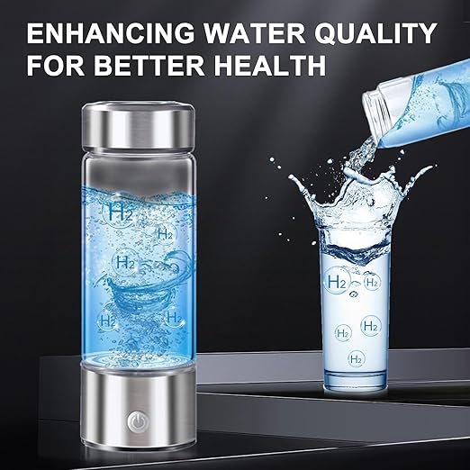 Hydrogen Water Bottle Generator, 3 Minutes Hydrogen Water Bottle, 2024 New Water Ionizer for Mother’s Day Gift, SPE PEM Technology Hydrogenated Water Machine for Home, Office, and Gym（Blue）