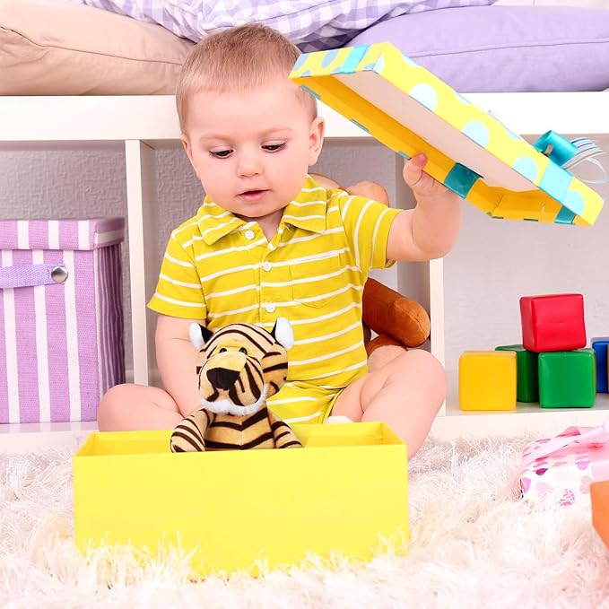 Elcoho 8 Pieces Safari Stuffed Animals Plush Jungle Animal Toys 9.8 Inch Zoo Stuffed Animals Set Cute Plush Toys for Animal Themed Parties Teacher Student Award