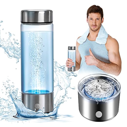 Hydrogen Water Bottle Water Bottle Generator for Health & Fitness - 3Min Electrolysis, Rechargeable, Portable Gift for Love, Filtered, Suitable for Travel & Exercise