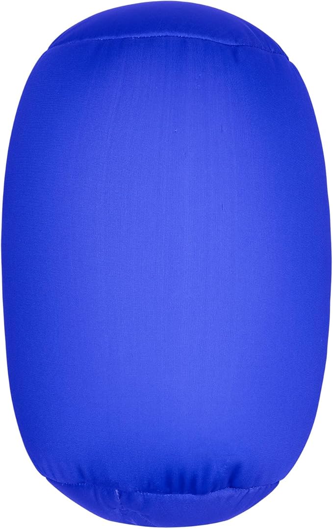 Microbead Body Pillow, Tube Microbead Bolster Bean Smooth Cool Pillow Neck Cervical Roll Pillow for Sleeping 7 x 12Inch Throw Travel Pillow(Sapphire Blue)