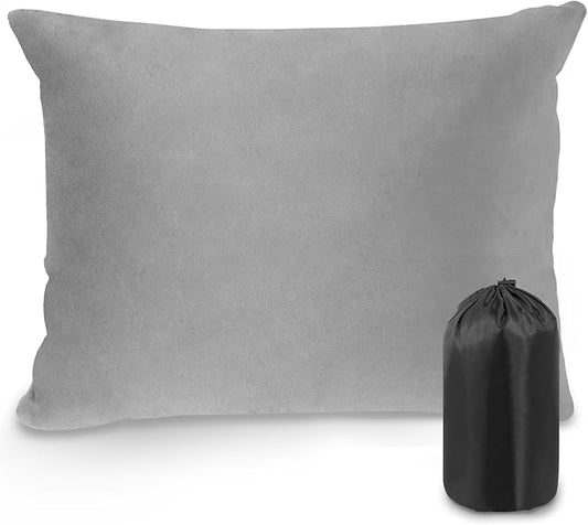 Outdoor Camping Pillow Lightweight,Compact Firm Supportive Compressible Pillow, Travel Pillow Cases, Removable Pillow Cover,Sleeping, Camping,Memory Foam Washable Pillow - Medium