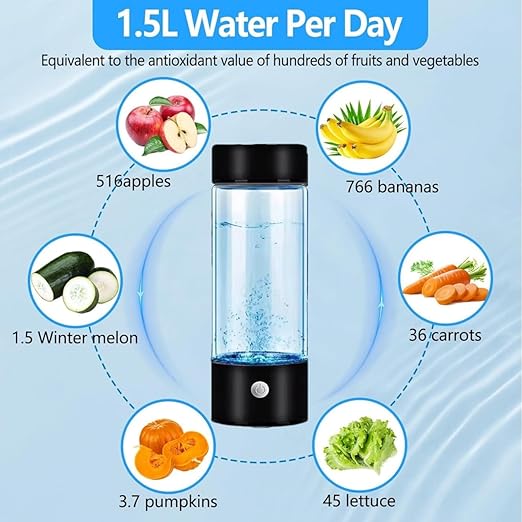 Hydrogen Water Bottle, Hydrogen Water Generator with PEM SPE Technology,Hydrogen Water for Home, Office, Daily Drinking