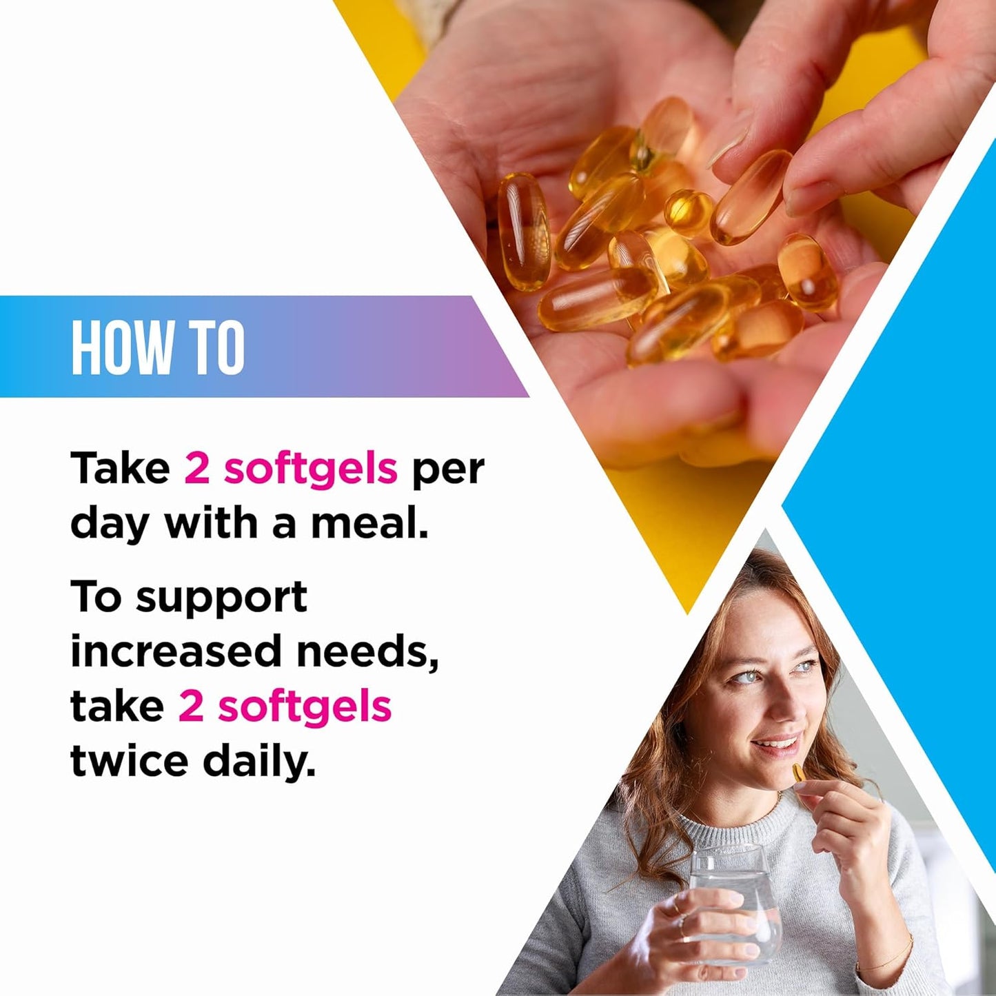 Livingood Daily Triple Omega 3 6 9 Supplement Plus Turmeric Curcumin, DHA & EPA, Fish Oil Supplements for Brain & Heart Health and Joint Support, Advanced Absorption, Gluten Free, Non GMO, 60 Softgels