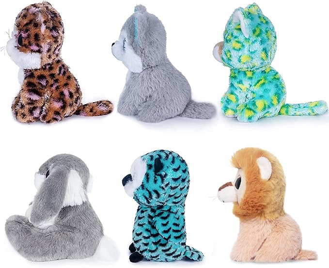 My OLi 5" Plush Toys Set: Stuffed Animals Bundle - Cute Animals Toys Pack of 6 for Babies & Kids