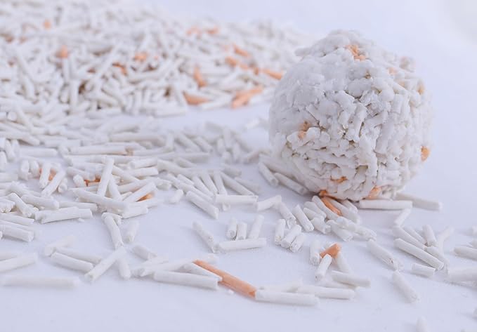 Tofu Cat Litter Hilton Floral Scent 5.5 Lbs X 2 Bags, Can Flush Down Toilets or drains, Low Tracking Cat Litter 1.8mm Pellets.