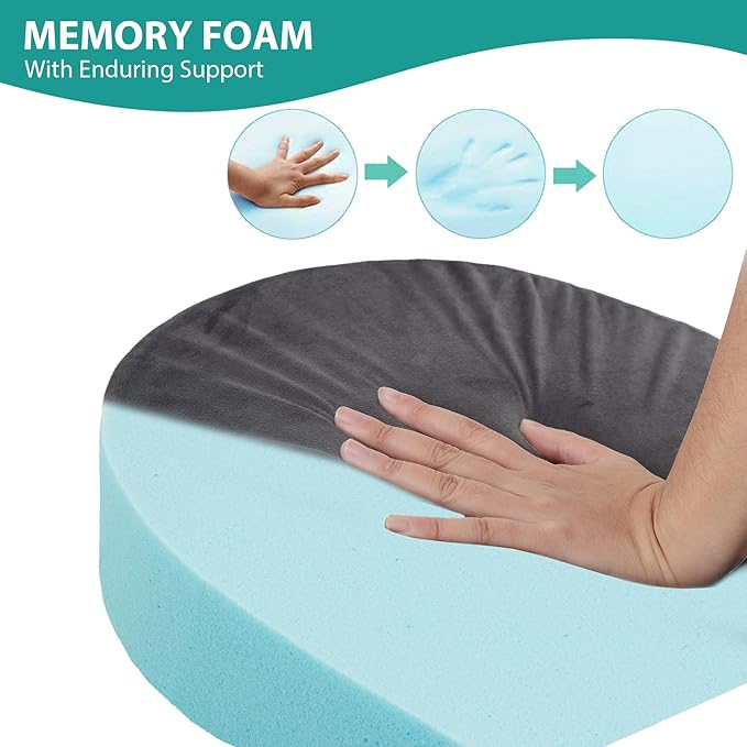 Pregnancy Wedge Pillows for Side Sleeping, Memory Foam Pregnancy Pillow, Belly Pillow Pregnancy for Sleeping, Maternity Pillow for Pregnant Women, Belly Support Short Plush 14.5*13.5*4 Inch