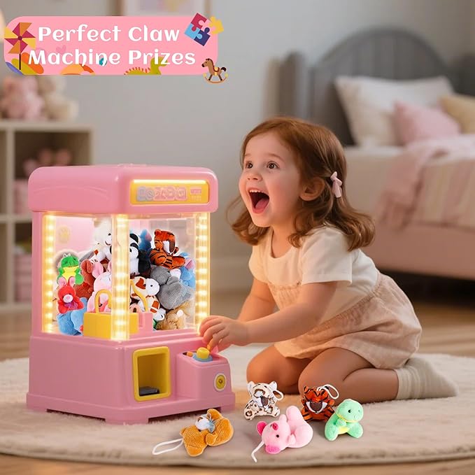 38 Pack Mini Stuffed Animals, Small Stuffed Animals Bulk, Plush Bulk Keychain for Kids, Classroom Treasure Box, Claw Machine Toy, Easter Basket Stuffers, Carnival Prizes Gift