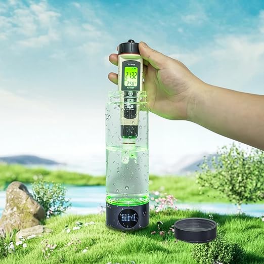 Hydrogen Water Bottle, Hydrogen Water Bottle Generator,Portable and Rechargeable Hydrogen Health Water Bottle,1800ppb Hydrogen Ionizer Water Bottle,for Home Office Travel,Purple