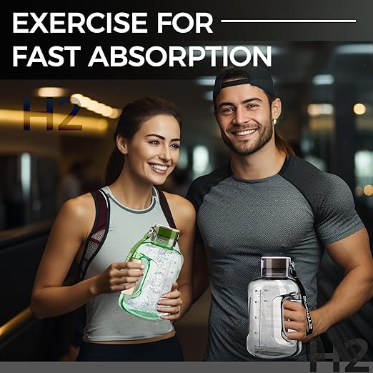 Hydrogen Water Bottle,57OZ/1.5L Large Capacity Portable Hydrogen Water Bottle Generator,Hydrogen Water Generator with SPE/PEM Technology (Color : Green)