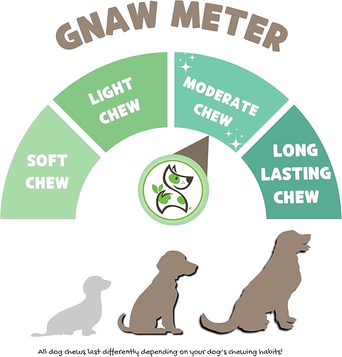 Nature Gnaws Beef Gullet Chews for Large Dogs 9-10" (50 Count) - Natural Beef Jerky Stick Dog Chew Treats - Rawhide Free