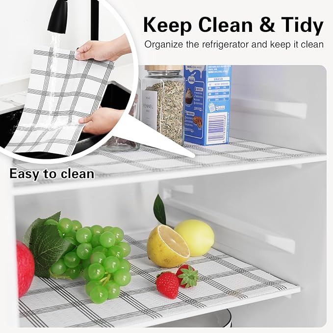 Shelf and Drawer Liner for Kitchen Cabinet,12 in x 20 FT Cabinet Liner Non-Adhesive Non-Slip Contact Paper Waterproof Kitchen Liner Protect Desks, Cupboard with Knife and Tape Measure