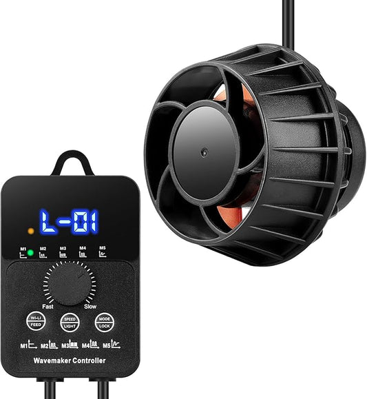 3400GPH Aquarium Wave Maker DC24V Power head with Magnetic Mounting,Wavemaker with Controller for 100-200 Gallon Fish Tanks