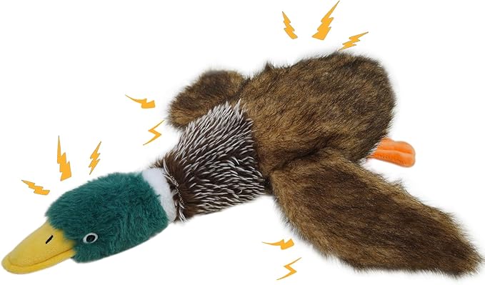 Dog Toys Interactive Mallard Duck Toy Puzzle and Squeaky Toy for Small Medium and Large Dogs Duck Toys, Stuffed Toy for Dog, Plush Toys for Dogs