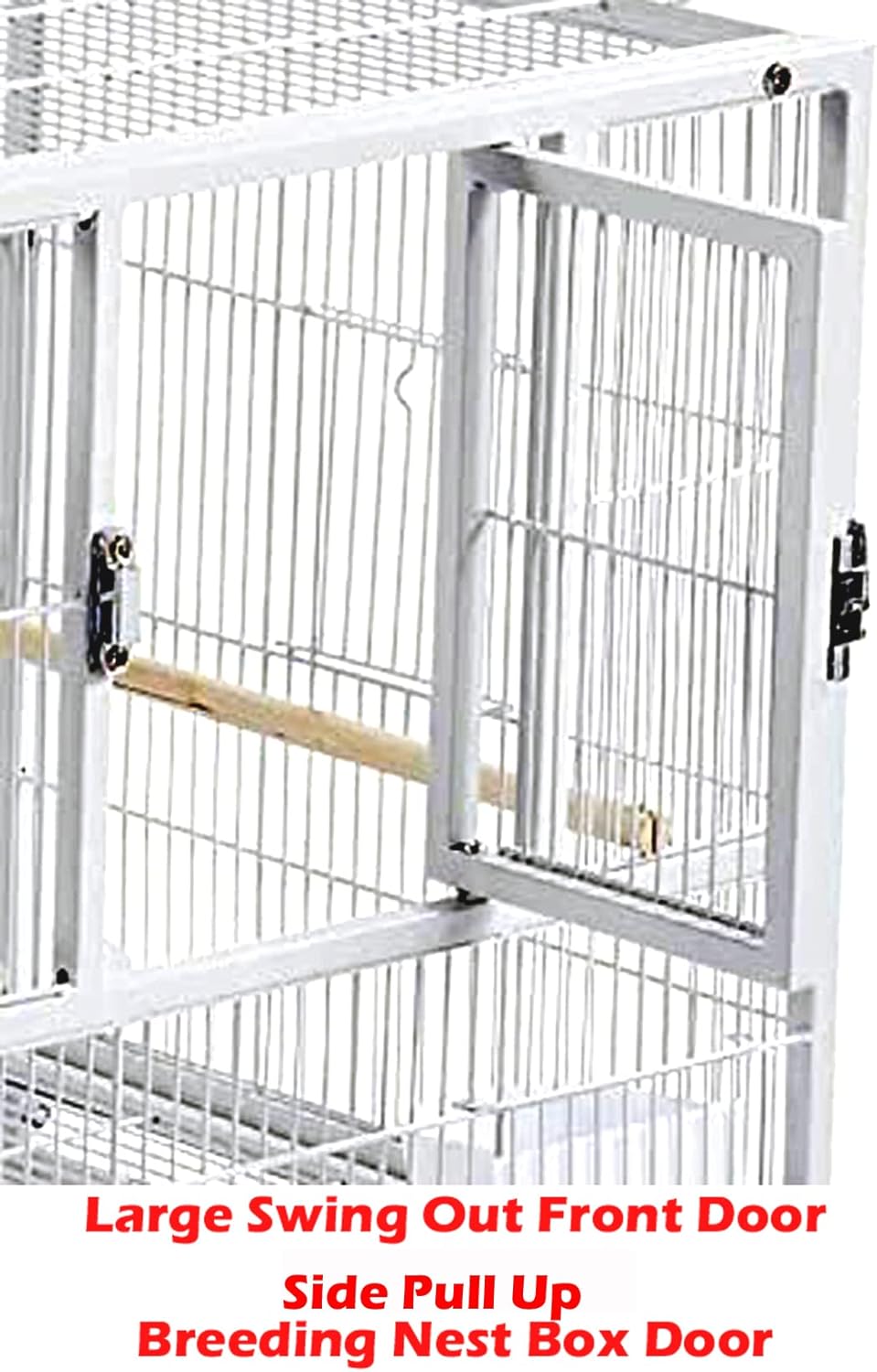 Combo Breeding Stacker Center Divided Breeder Bird Flight Double Rolling Cage with Side Breeding Nest Door Single Stacker