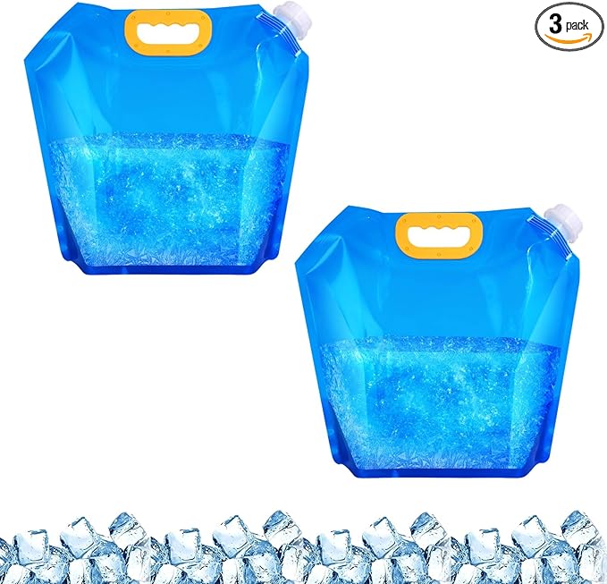 Ice Bath Bags, Portable/Reusable Ice Pack, Ice Maker for Ice Bath, Chiller for Cold Plunge, Applicable to for Athlete's Ice Cold Therapy and for Ice Bucket Challenge Game (10L, Count, 2)