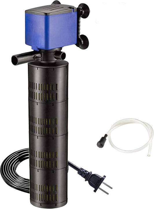 Water Pump 660 GPH 3-in-1 Submersible Internal Filter Aquarium Powerhead Water Pump Ultra Quiet for Aquarium,Fish Tank