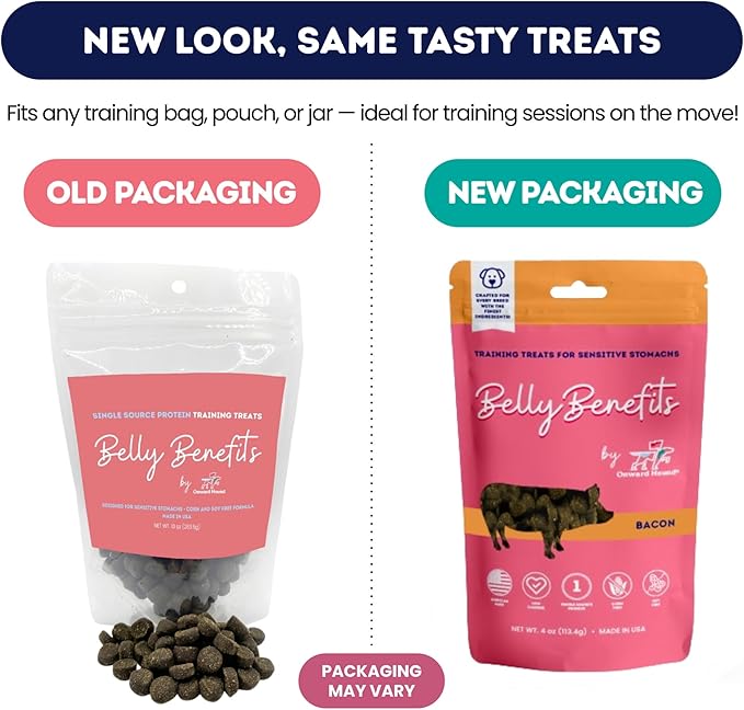 Training Treats for Dogs - Soft Bacon - Low Calorie Dog Training Treats for Sensitive Stomachs with Single Source Premium Protein, Corn Free, & Soy Free Formula - 4 oz