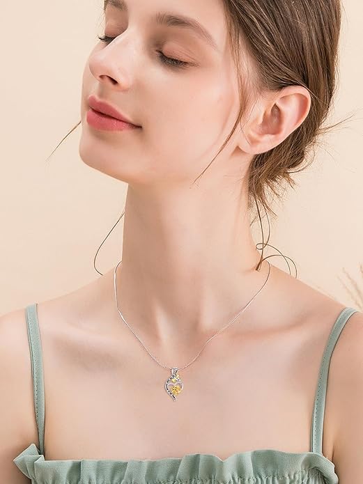 925 Sterling Sliver Yorkshire/Corgi/Labrador/Pug/Bulldog/Paw Print/Cross Necklace Cute Puppy Dog Necklace Jewelry Birthday Gifts for Women Girls Dog Lovers