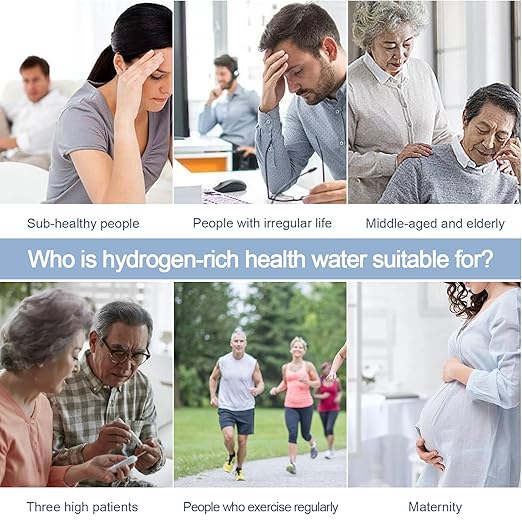 Hydrogen Water Bottle 3000ppb Dupont Membrane Ionized Water Bottle Hydrogen Cup PEM/SPE Technology Purification Vent Rechargeable Hydrogen Water Generator for Home Office Travel