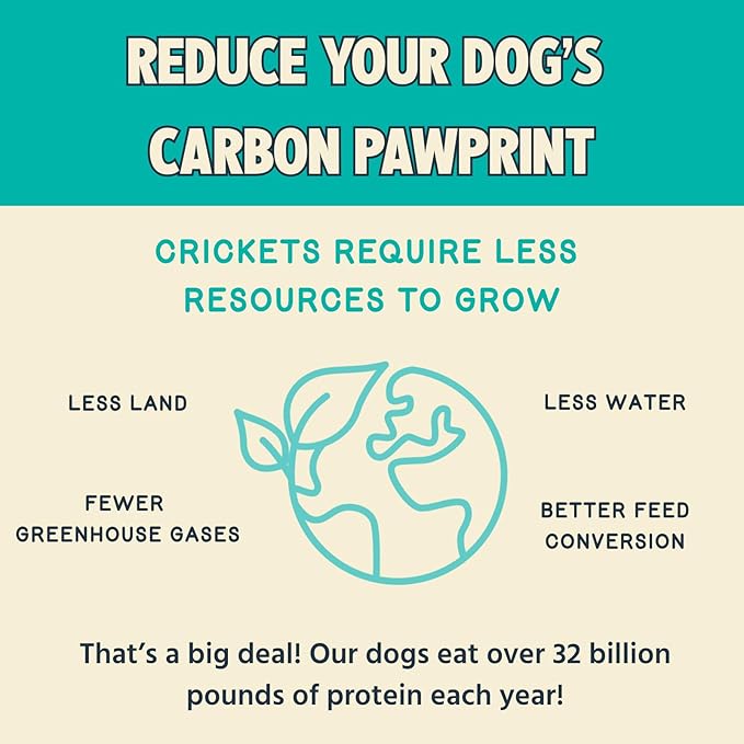 Jiminy's Cravin' Cricket Dry Dog Food, Sensitive Stomach, Improved Gut Health, Probiotic & Prebiotic, Hypoallergenic, Lower Carbon Footprint, Made in USA, 10lb Bag (Pack of 1)