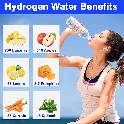 Hydrogen Water Bottle Generator 3 in 1,Portable Hydrogen Rich Health Water Bottles,Hydrogened Glass Ionizer Cup,Hydrogen Water Machine Travel Gift for Women/Men/Mom/Father/Grandpa/Grandma Office/Home