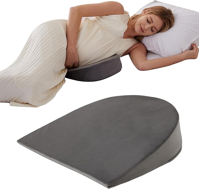 Pregnancy Wedge Pillows for Side Sleeping, Memory Foam Pregnancy Pillow, Belly Pillow Pregnancy for Sleeping, Maternity Pillow for Pregnant Women, Belly Support Short Plush 14.5*13.5*4 Inch