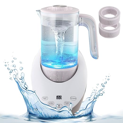 Hydrogen Water Pitcher Hydrogen Water Dispenser with SPE and PEM Concentrator Technology Electrolyzed Water Bottle Hydrogen Water Bottle with Calcium Sulfite Filt…