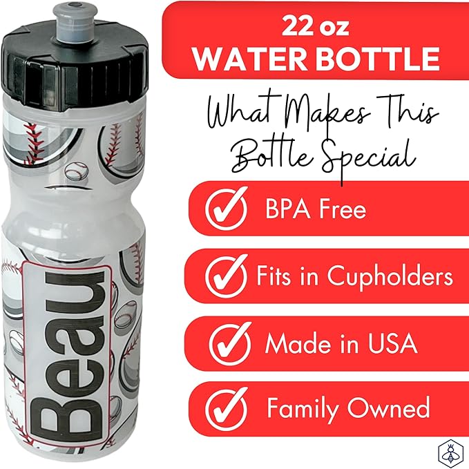50 Strong Kids Water Bottle | 22 oz. BPA- Free Sports Squeeze Water Bottles with Pull Top Cap |Perfect Water Bottle for School | Reusable & Durable for Boys & Girls | Made in USA