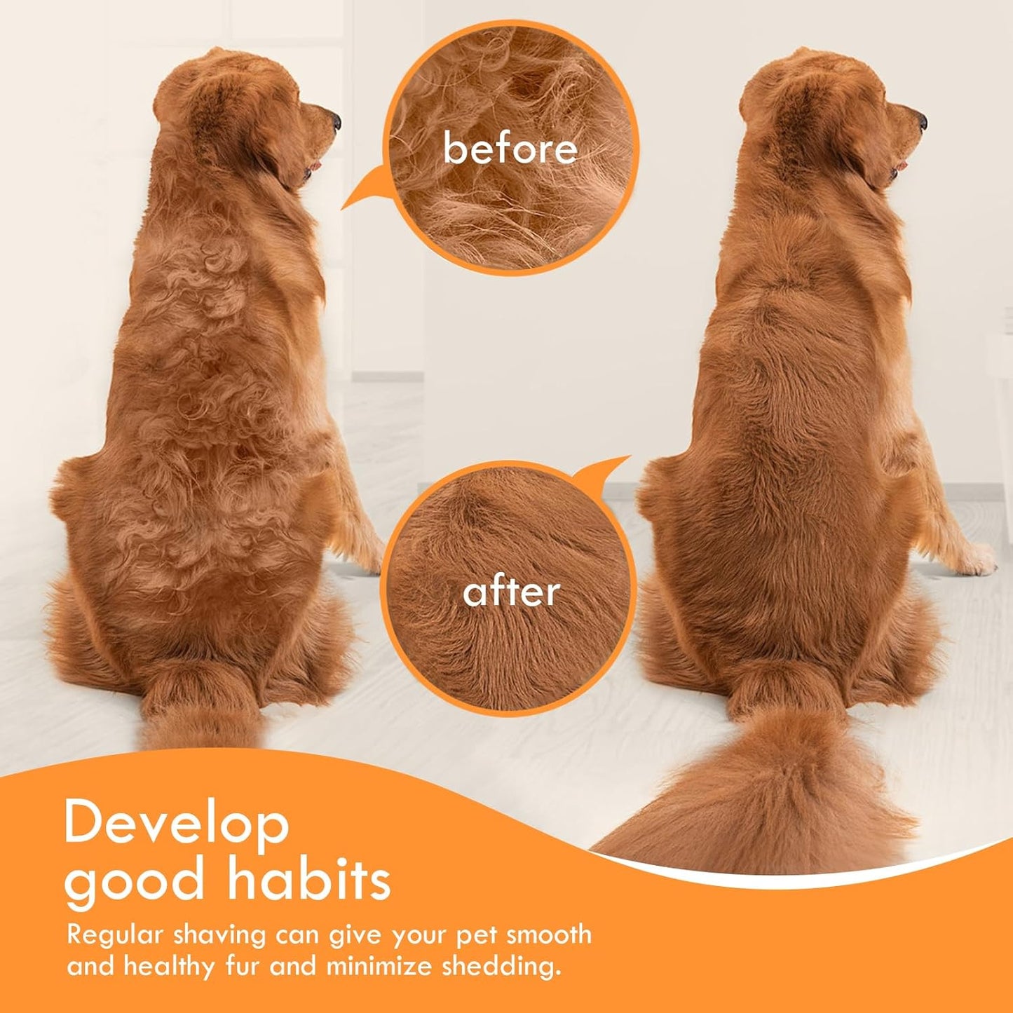 Pet Steam Brush for Dog & Cat, 3-in-1 Spray Hair Removal Comb, Steam for Shedding & Grooming, Water Brush for Long & Short Haired Pets, Defur Comb, Includes Waterless Shampoo