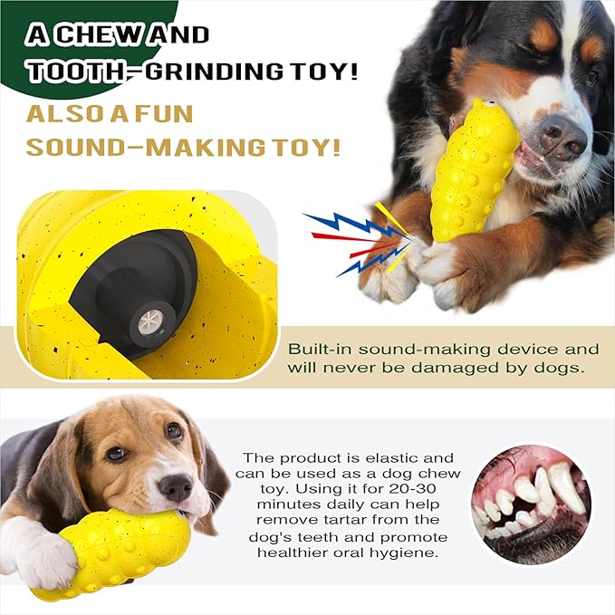 LiuMelinda Dog Chew Toys for Aggressive-Chewers - Indestructible Dog Toy for Aggressive Chewer，Tough Chew Toys for Dogs （Rubber Yellow-Insect）