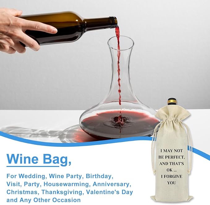 Mom Dad Gifts from Son Daughter Parent Wine Bag New Dad Mom Gifts Fathers Day Mother's Day Gifts Thanksgiving Christmas Birthday Gift for First Time to be Moms Dads Father Mother Wine Bottle Bag