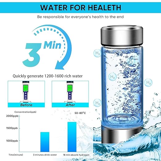 Hydrogen Water Bottle - Portable Generator for Refreshing and Healthful Hydration-Hydrogen Water Bottle Generator