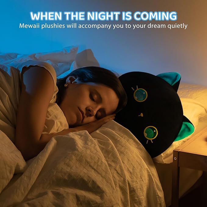 Squishy Cloud-Like Softness, Trending Kawaii Mermaid Cat Mushroom Plush Pillow, A Must-Have Collectible for Young Adults, Perfect for Kids, Toddlers Girls, Stuffed Animal Decor (8")