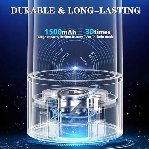 Hydrogen Water Bottle, Hydrogen Water Generator 1700+PPB Fourth Generation SPE PEM Technology, Portable High Borosilicate Glass Hydrogen Water Generator Quick Electrolysis