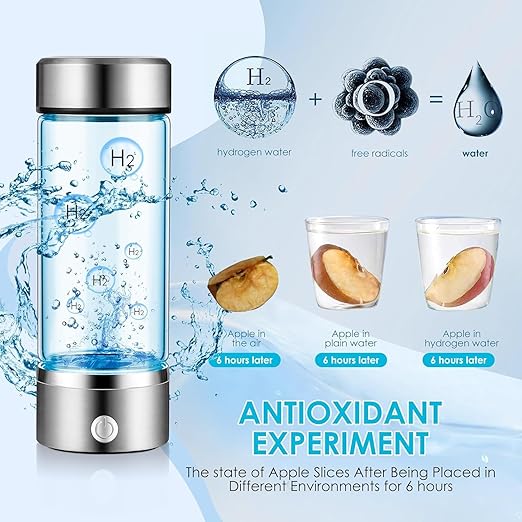 Hydrogen Water Bottle Generator (2024). Great for Home, Office, Travel and Daily Drinking Using SPE PEM Technology Water Ionizer