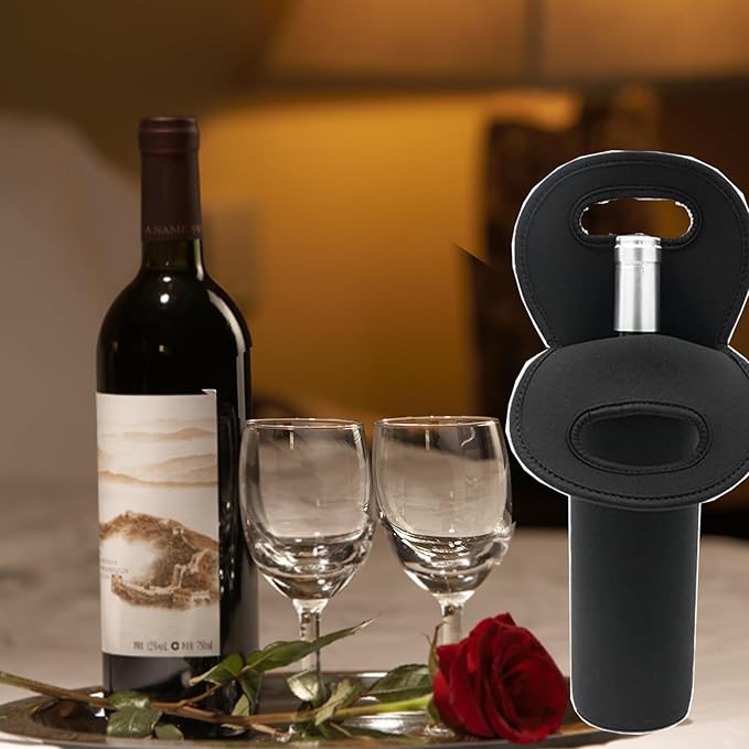 Wine Carrier Tote Bag 750ML - Insulated Bag for Wine, Beer, and Water Bottles - Ideal for Restaurants and Travel